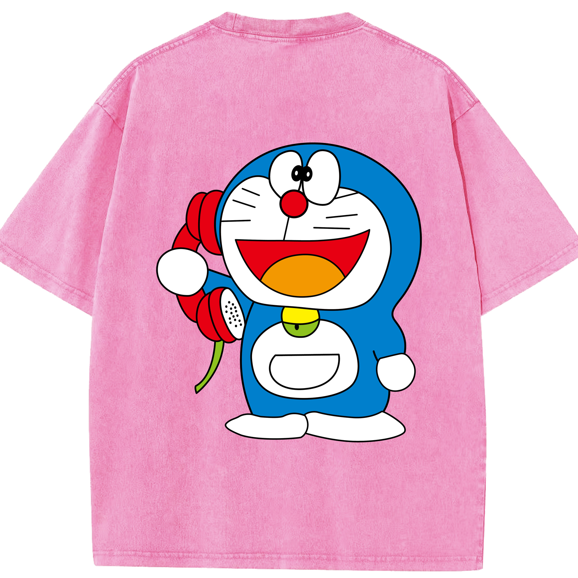 （画像用） ドラえもん Doraemon 綿100% ヴィンテージ風 半袖Tシャツ（背面プリント）